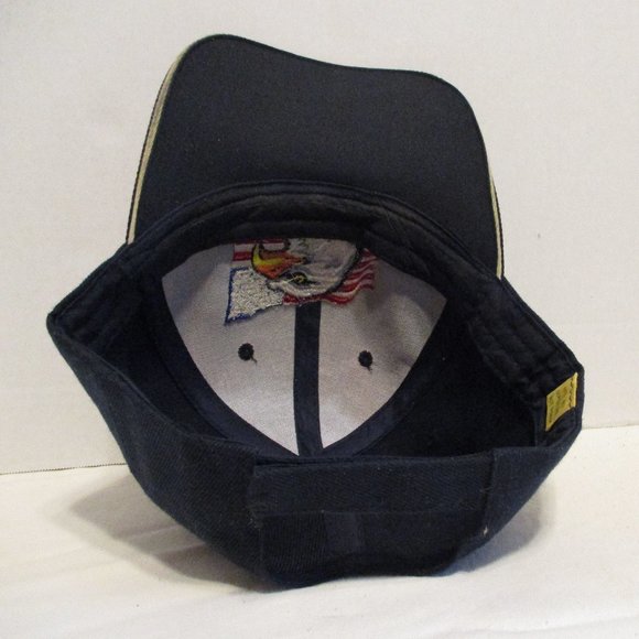 USA Graphic Eagle American Flag Black White Adjustable Snap Back Hat - Picture 8 of 9